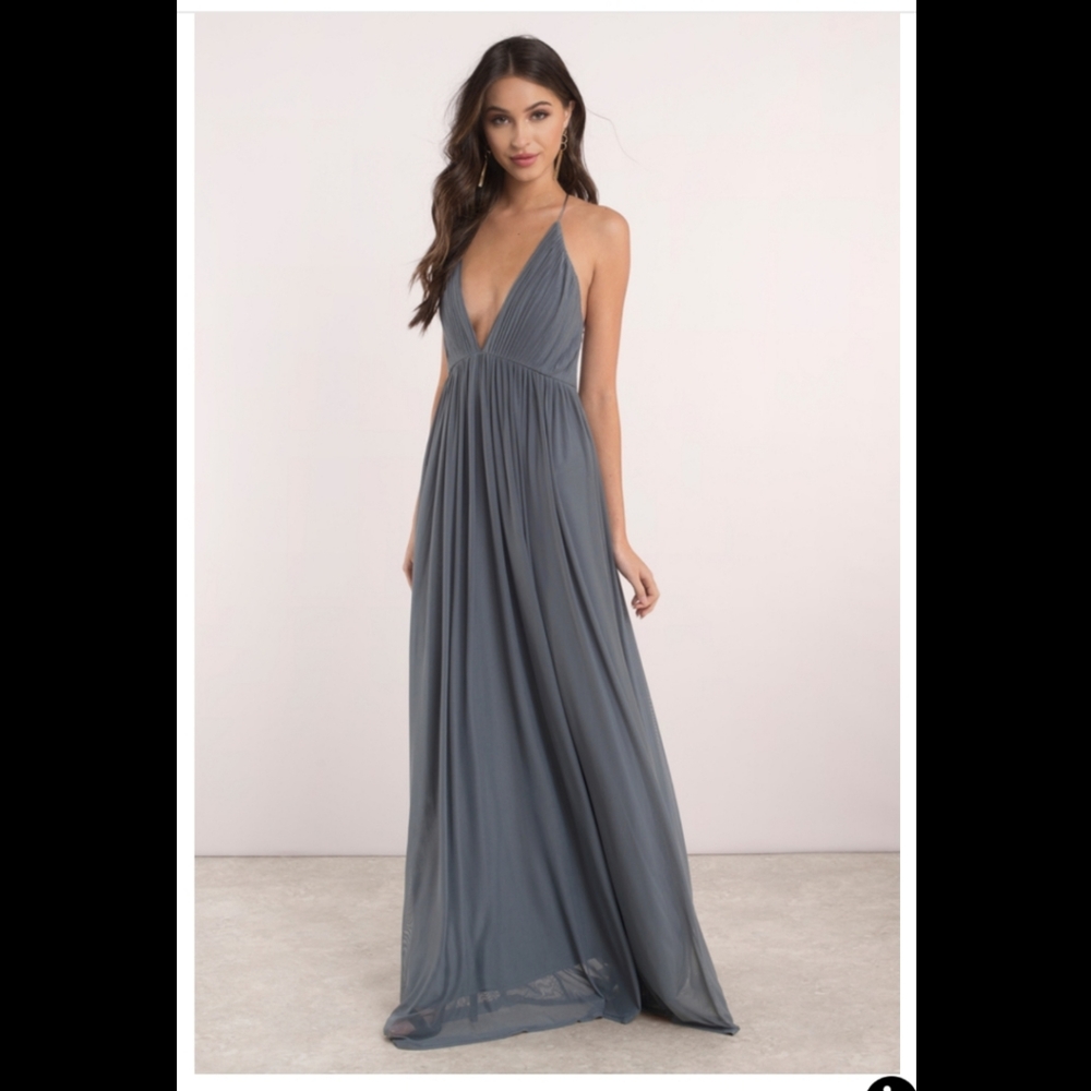 Tobi Deep V Maxi Dress